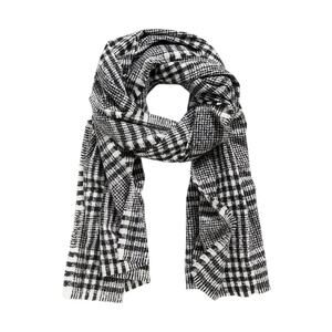 Old Navy Flannel Scarf Black White Plaid Women's One Size Soft Brushed NWT